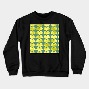 Decorator 2021 Gold Ginkgo Array on Soft Green 5748 Crewneck Sweatshirt